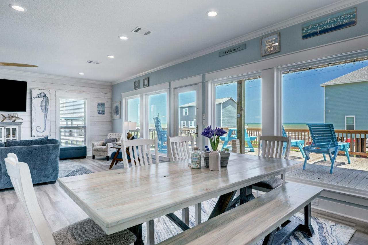Beachfront - Hot Tub - Bbq - 14 Guests Bolivar Peninsula エクステリア 写真
