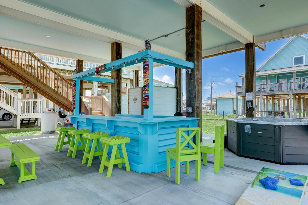 Beachfront - Hot Tub - Bbq - 14 Guests Bolivar Peninsula エクステリア 写真
